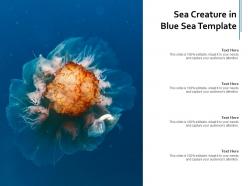 Sea Creature In Blue Sea Template