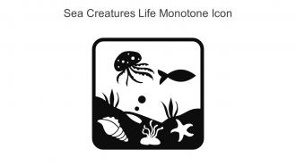 Sea Creatures Life Monotone Icon In Powerpoint Pptx Png And Editable Eps Format