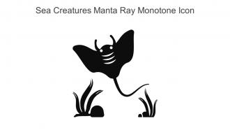 Sea Creatures Manta Ray Monotone Icon In Powerpoint Pptx Png And Editable Eps Format