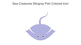 Sea Creatures Stingray Fish Colored Icon In Powerpoint Pptx Png And Editable Eps Format