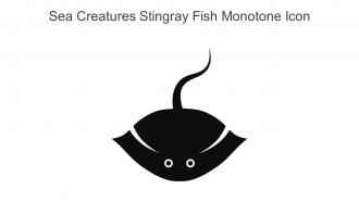 Sea Creatures Stingray Fish Monotone Icon In Powerpoint Pptx Png And Editable Eps Format