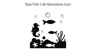 Sea Fish Life Monotone Icon In Powerpoint Pptx Png And Editable Eps Format