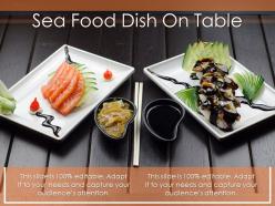 Sea food dish on table