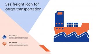 Sea Freight Icon For Cargo Transportation
