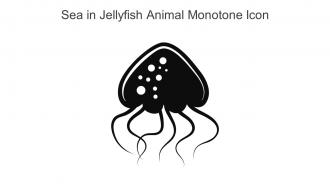 Sea In Jellyfish Animal Monotone Icon In Powerpoint Pptx Png And Editable Eps Format