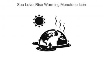 Sea Level Rise Warming Monotone Icon In Powerpoint Pptx Png And Editable Eps Format