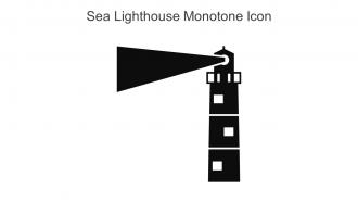 Sea Lighthouse Monotone Icon In Powerpoint Pptx Png And Editable Eps Format