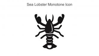 Sea Lobster Monotone Icon In Powerpoint Pptx Png And Editable Eps Format