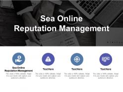 Sea online reputation management ppt powerpoint presentation infographics designs cpb