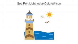 Sea Port Lighthouse Colored Icon In Powerpoint Pptx Png And Editable Eps Format