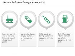 Sea refinary diseal petrol oil production ppt icons graphics