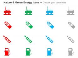 Sea refinary diseal petrol oil production ppt icons graphics