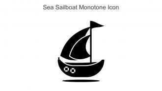 Sea Sailboat Monotone Icon In Powerpoint Pptx Png And Editable Eps Format