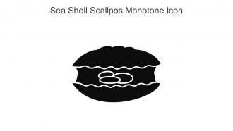 Sea Shell Scallpos Monotone Icon In Powerpoint Pptx Png And Editable Eps Format