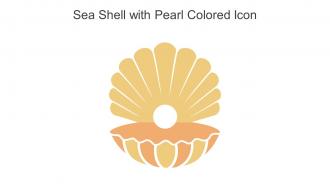 Sea Shell With Pearl Colored Icon In Powerpoint Pptx Png And Editable Eps Format