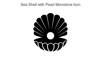 Sea Shell With Pearl Monotone Icon In Powerpoint Pptx Png And Editable Eps Format