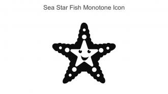 Sea Star Fish Monotone Icon In Powerpoint Pptx Png And Editable Eps Format
