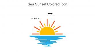 Sea Sunset Colored Icon In Powerpoint Pptx Png And Editable Eps Format