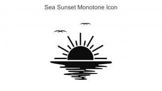 Sea Sunset Monotone Icon In Powerpoint Pptx Png And Editable Eps Format