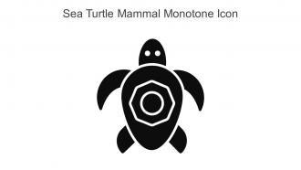 Sea Turtle Mammal Monotone Icon In Powerpoint Pptx Png And Editable Eps Format