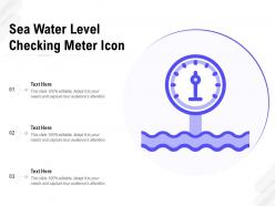 Sea water level checking meter icon
