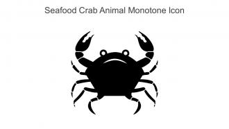 Seafood Crab Animal Monotone Icon In Powerpoint Pptx Png And Editable Eps Format