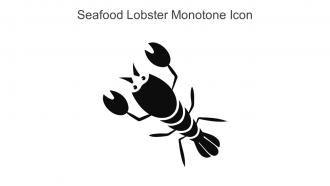 Seafood Lobster Monotone Icon In Powerpoint Pptx Png And Editable Eps Format
