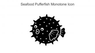 Seafood Pufferfish Monotone Icon In Powerpoint Pptx Png And Editable Eps Format