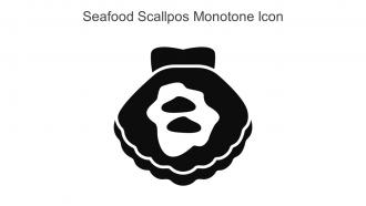 Seafood Scallpos Monotone Icon In Powerpoint Pptx Png And Editable Eps Format