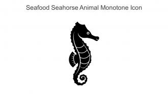 Seafood Seahorse Animal Monotone Icon In Powerpoint Pptx Png And Editable Eps Format