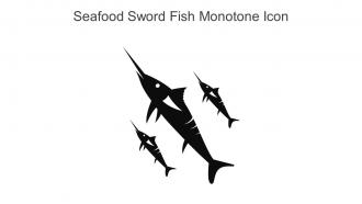 Seafood Sword Fish Monotone Icon In Powerpoint Pptx Png And Editable Eps Format