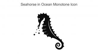 Seahorse In Ocean Monotone Icon In Powerpoint Pptx Png And Editable Eps Format