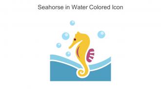 Seahorse In Water Colored Icon In Powerpoint Pptx Png And Editable Eps Format