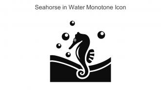 Seahorse In Water Monotone Icon In Powerpoint Pptx Png And Editable Eps Format