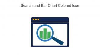 Search And Bar Chart Colored Icon In Powerpoint Pptx Png And Editable Eps Format