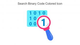Search Binary Code Colored Icon In Powerpoint Pptx Png And Editable Eps Format