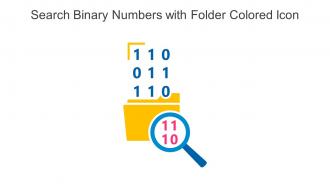 Search Binary Numbers With Folder Colored Icon In Powerpoint Pptx Png And Editable Eps Format