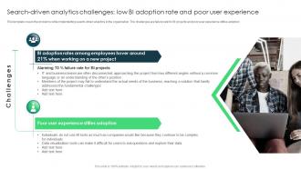 Search Driven Analytics Challenges Low BI Adoption Rate And Poor User Experience