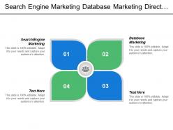 Search engine marketing database marketing direct mail marketing