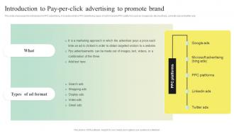 Search Engine Marketing Strategy To Enhance Introduction To Pay Per Click Advertising To Promote Brand MKT SS V