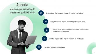 Search Engine Marketing To Create New Qualified Leads Powerpoint Presentation Slides MKT CD V Slides Compatible
