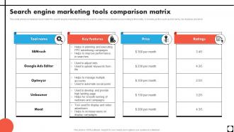 Search Engine Marketing Tools Comparison Matrix
