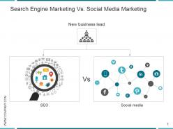 Search engine marketing vs social media marketing powerpoint slide