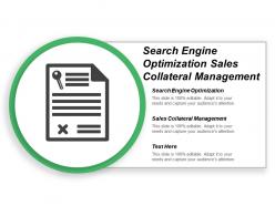 Search engine optimization sales collateral management customer management