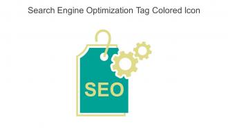 Search Engine Optimization Tag Colored Icon In Powerpoint Pptx Png And Editable Eps Format