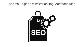 Search Engine Optimization Tag Monotone Icon In Powerpoint Pptx Png And Editable Eps Format