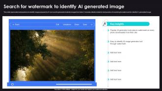 Search For Watermark To Identify AI Content Generator Platform AI SS V