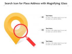 Search icon for place address with magnifying glass