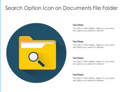 Search option icon on documents file folder