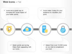 Search shield cloud security storage and email protection ppt icons graphics
